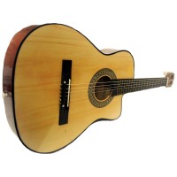 Full Size Acoustic Country/Bluegrass Cutaway Guitar with Gig Bag - Natural   